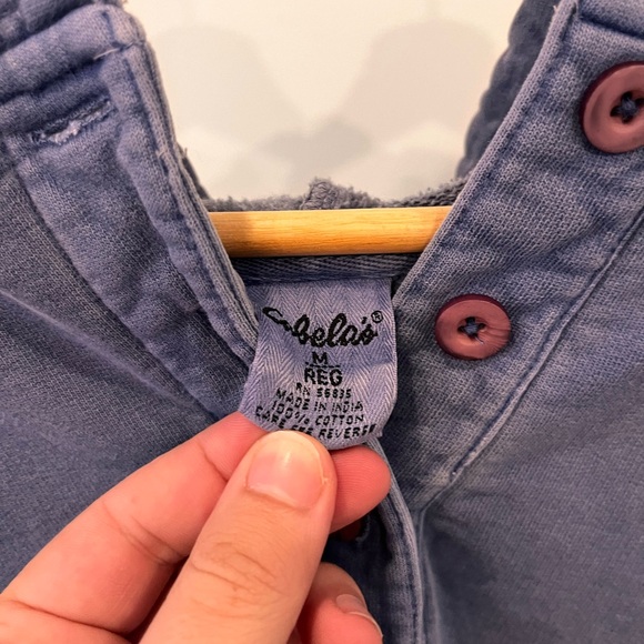 Cabela’s Henley Sweatshirt 100% Cotton - Picture 3 of 5